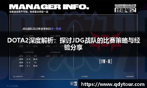 DOTA2深度解析：探讨JDG战队的比赛策略与经验分享